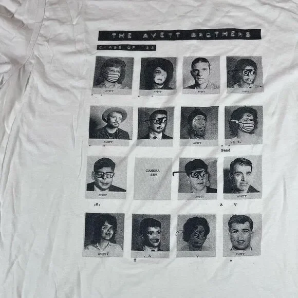 Avett Brothers Band Yearbook Style Short Sleeve T-Shirt Merch Unisex Size Large - Picture 2 of 5